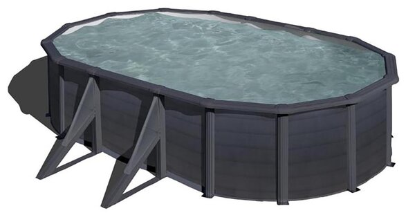 GRE KIT GRAPHITE fémfalas családi medence szett 500 x 300 x120 cm