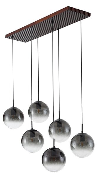 Függőlámpa Lucande, Veloura, dimmable, Szürke, Nappali, Üveg, Dizájn