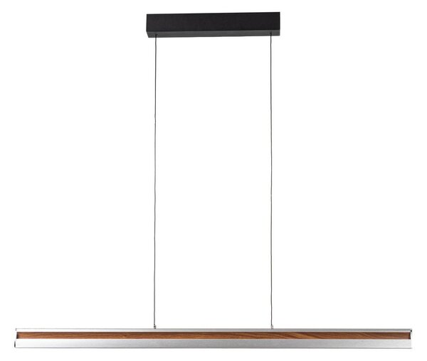 Függőlámpa Lucande, Lutana, dimmable, Fa, Étkező, Fém, Modern