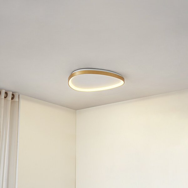 Mennyezeti Lámpa Lucande, Asken, dimmable, Arany / Sárgaréz, Nappali, Alumínium, Modern
