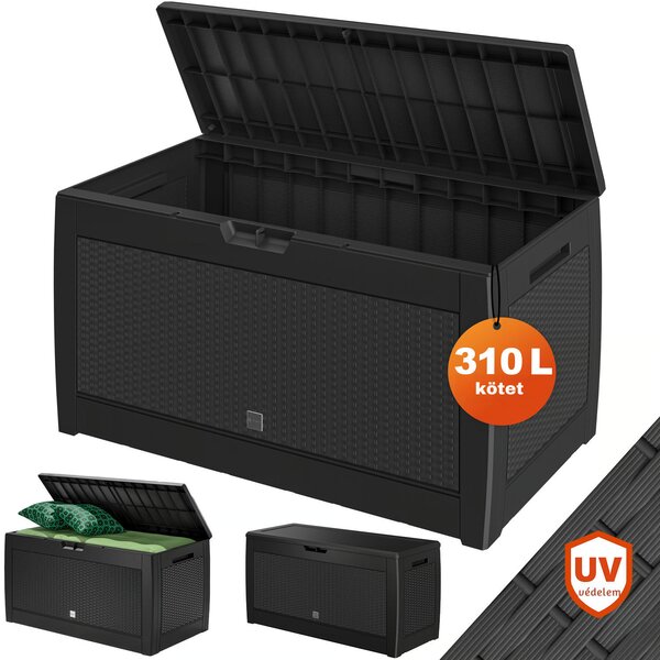 RATO tárolódoboz, 310L, 119x48x60 cm, antracit Prosperplast