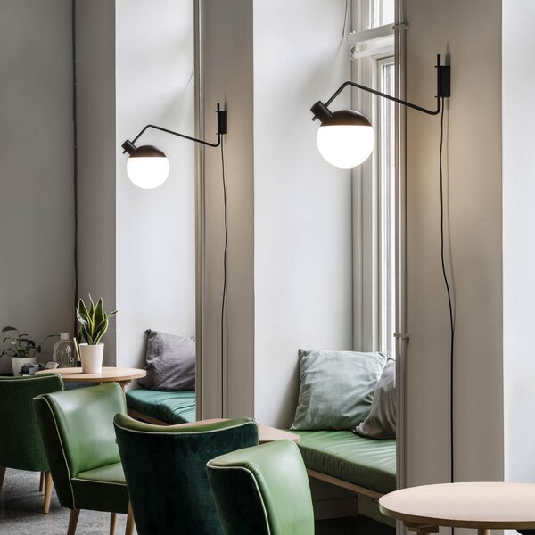 Fali Lámpa GRUPA, Baluna Medium, dimmable, Fekete, Nappali, Fém, Dizájn