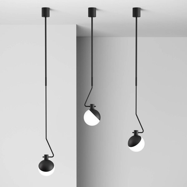 Függőlámpa GRUPA, Baluna, dimmable, Fekete, Nappali, Fém, Dizájn