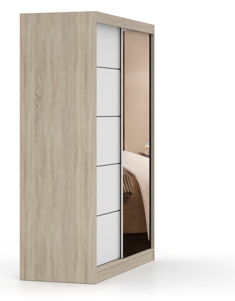 VALERY IV 150 ruhásszekrény 150x200x61 - sonoma tölgy / fehér