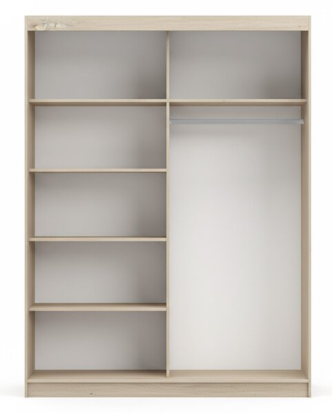 VALERY IV 150 ruhásszekrény 150x200x61 - sonoma tölgy / fehér