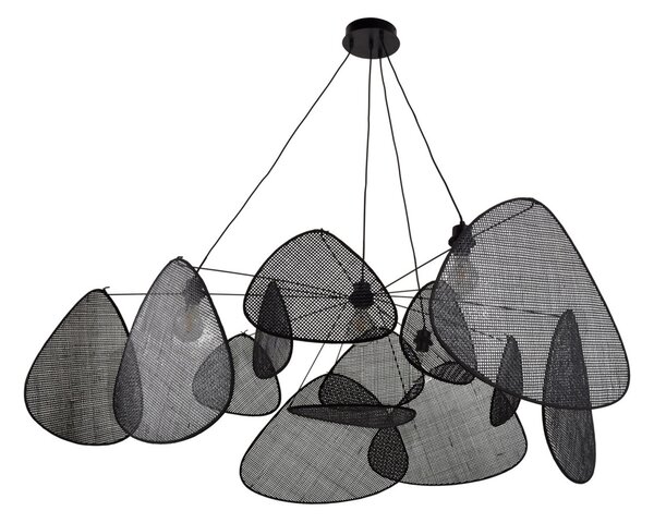 Függőlámpa MARKET SET, Screen, dimmable, Fekete, Nappali, Fa, Dizájn