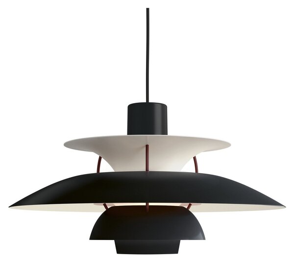 Függőlámpa Louis Poulsen, PH 5 500, dimmable, Fekete, Nappali, Fém, Modern