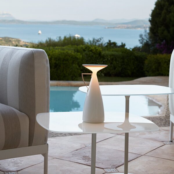 Asztali lámpa Kartell, Camomille, dimmable, Fehér, Nappali, Műanyag, Dizájn