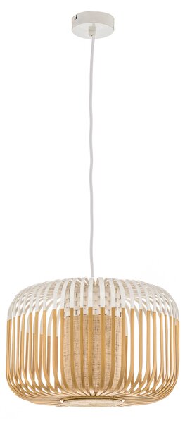 Függőlámpa Forestier, Bamboo Light S, dimmable, Fehér, Nappali, Bambusz, Dizájn