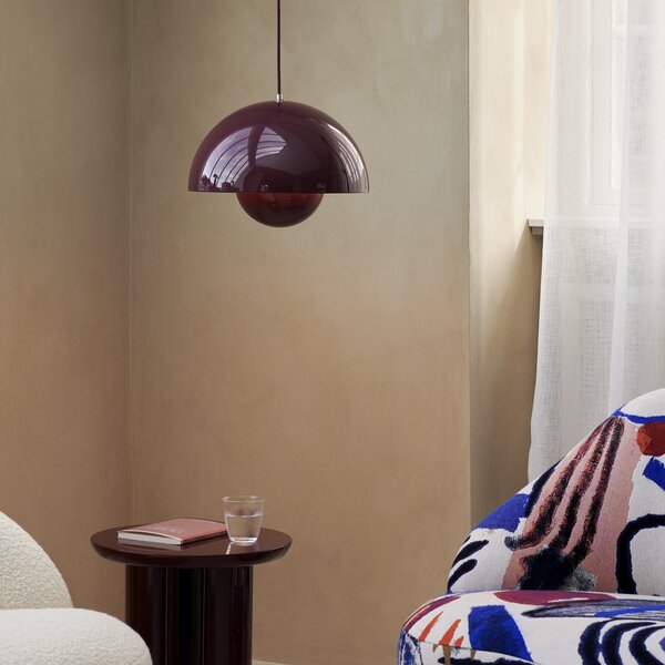 Függőlámpa &Tradition, Flowerpot VP7, dimmable, Lila, Nappali, Fém, Dizájn