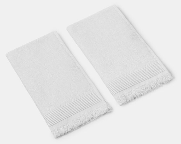 Sinsay - Pamut törölköző szett rojtokkal 2 pack - fehér