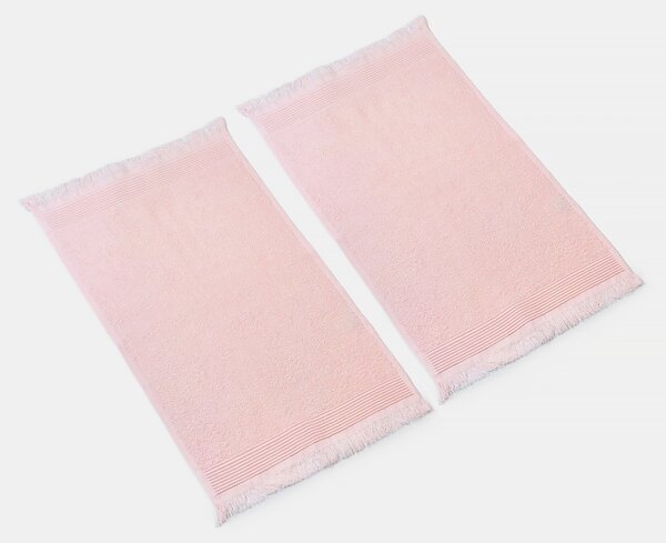 Sinsay - Pamut törölköző szett rojtokkal 2 pack - pasztellpink