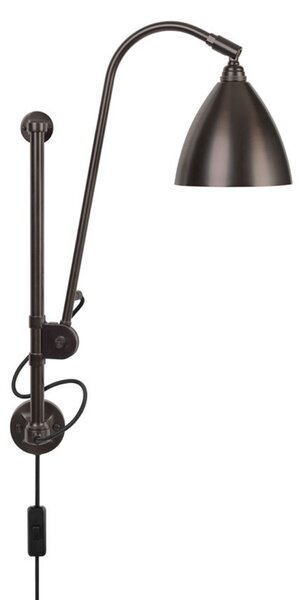 Bestlite BL5 fali lámpa, Ø 16 cm, fekete/sárgaréz