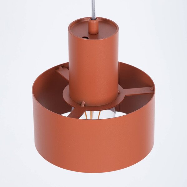 SIGMA Lógó világítás Rif S, téglavörös, 1 izzó, Ø 15 cm, acél, dimmelhető, Piros, Nappali / Étkező, fém, Modern