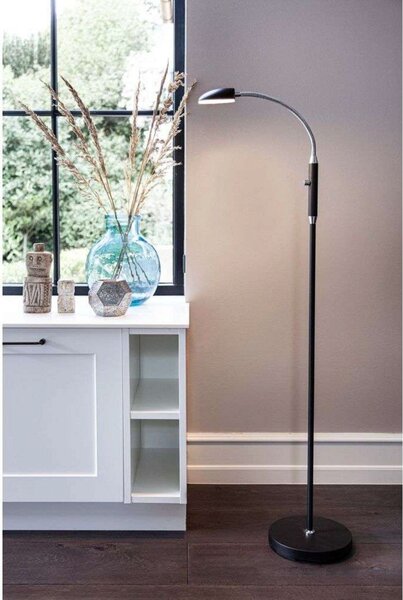 Állólámpa Halo Design, dimmable, Fekete, Nappali, Fém