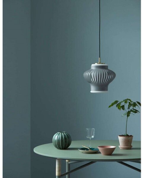 Függőlámpa Warm Nordic, Opal Lamella, dimmable, Szürke, Étkező, Fém, Vintage
