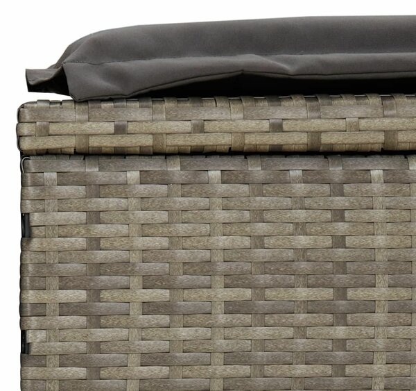 VidaXL Polyrattan Napozóágy Kerek Tetővel - 211x57x140 cm
