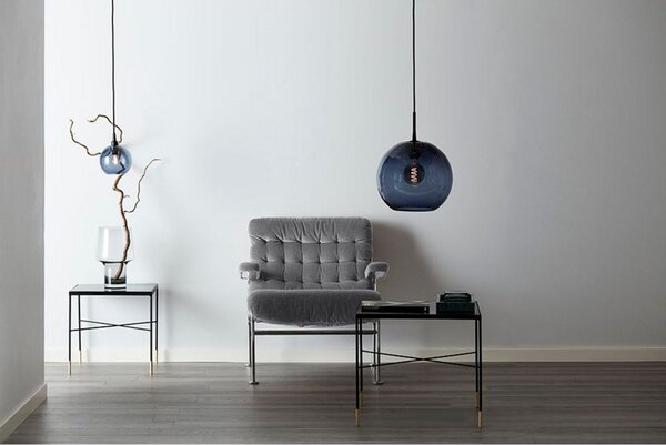 Gloria Függőlámpa Ø320 Black/Clear Glass - Belid