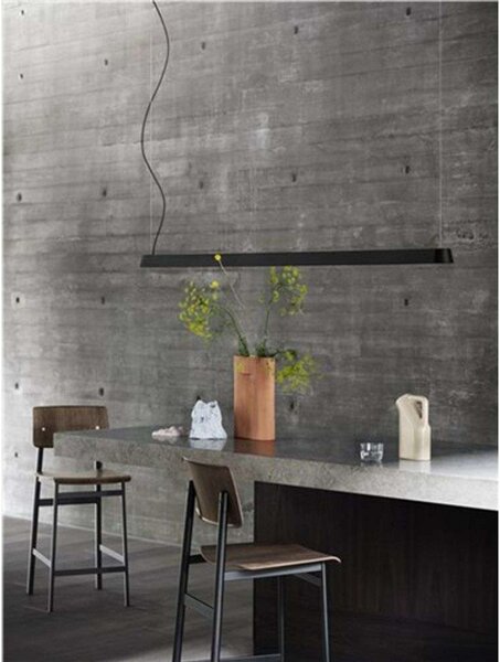 Függőlámpa Muuto, dimmable, Fekete, Étkező, Alumínium