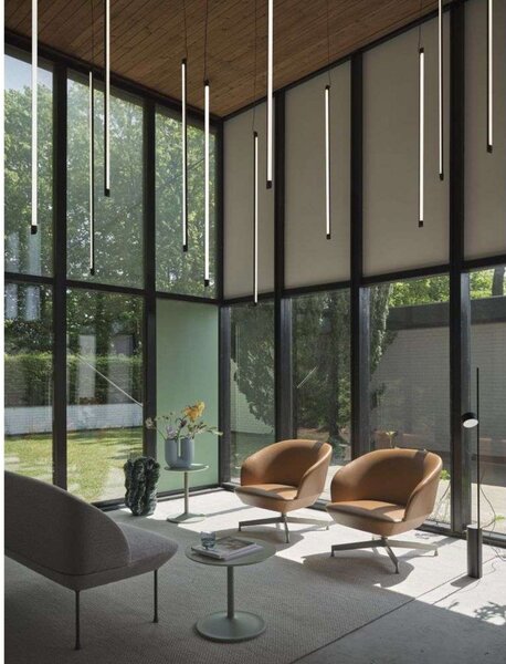 Függőlámpa Muuto, dimmable, Fekete, Étkező, Alumínium