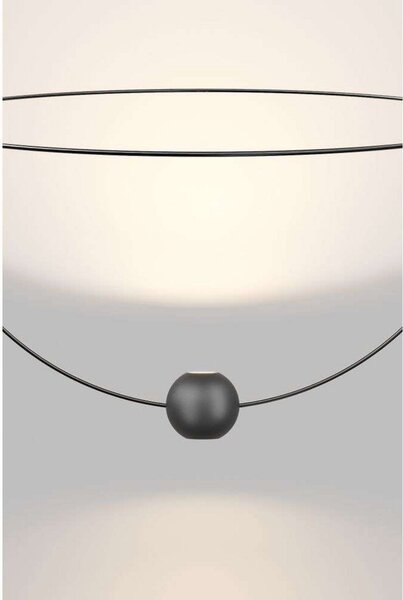 Függőlámpa Lodes, dimmable, Fekete, Nappali, Fém