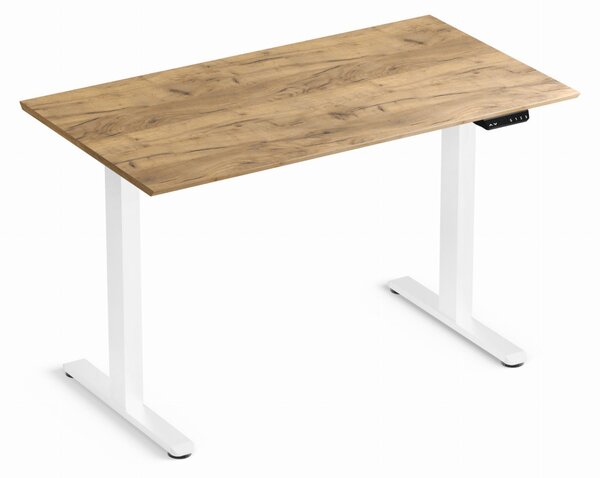 Elektromosan állítható magasságú íróasztal 138x67cm Craft tölgy / fehér | LVN System Control Flex+