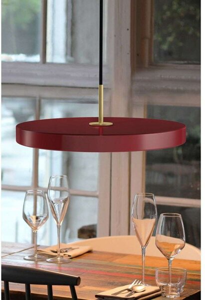 Asteria Plus Függőlámpa Mini Ruby Red/Steel Top - UMAGE