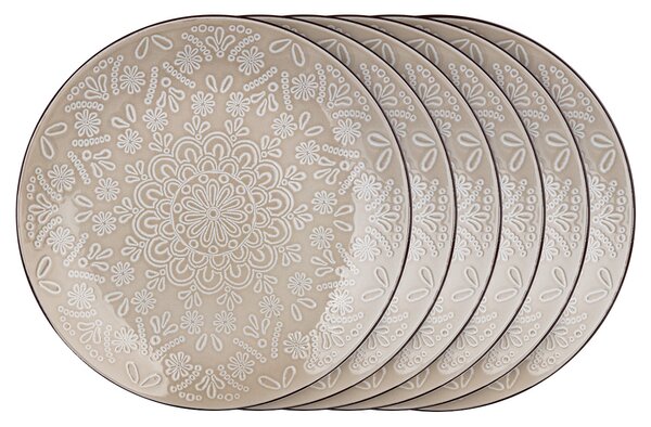 Banquet formájú lapos tányér készlet 27 cm, 6 db
