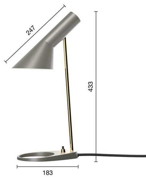 AJ Mini Asztali Lámpa Brass/Warm Grey - Louis Poulsen