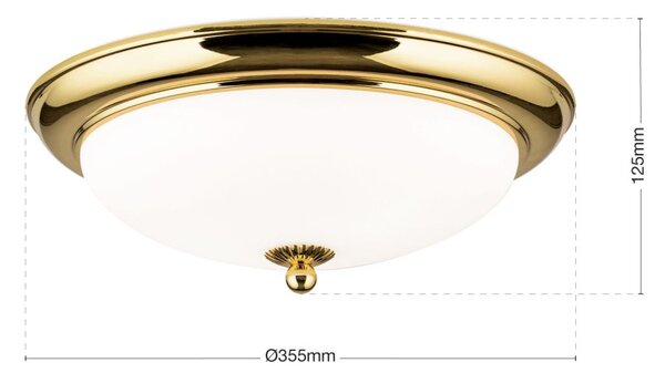 EMPIRA mennyezeti lámpa, arany, 35 cm