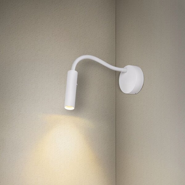 Fali Lámpa SLV, Karpo Goose, dimmable, Fehér, Hálószoba, Fém, Modern