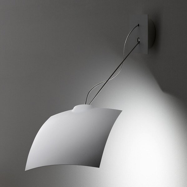 Fali Lámpa Ingo Maurer, 18 x 18, dimmable, Fehér, Nappali, Fém, Dizájn