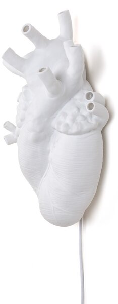 Fali Lámpa SELETTI, Heart Lamp, Fehér, Nappali, Kerámia, Dizájn