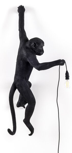 Kültéri Lámpa SELETTI, Monkey Lamp, Fekete, Műanyag, Dizájn