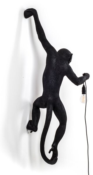 Kültéri Lámpa SELETTI, Monkey Lamp, Fekete, Műanyag, Dizájn