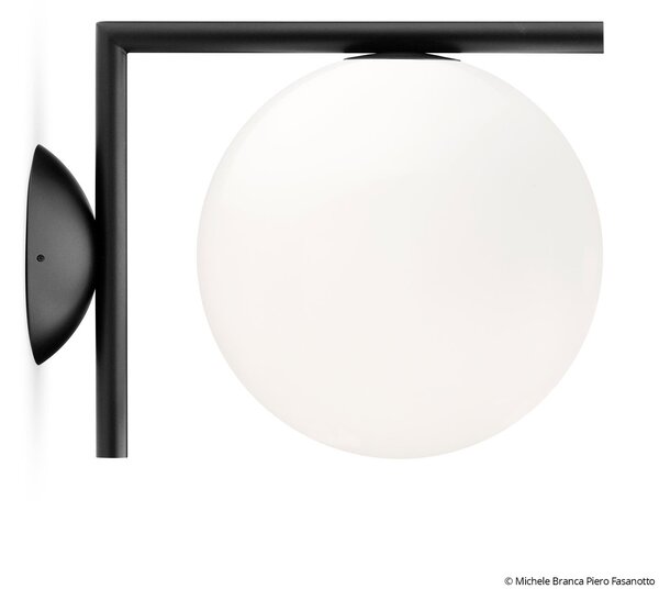 Fali Lámpa FLOS, IC C/W1, dimmable, Fekete, Nappali, Fém, Dizájn
