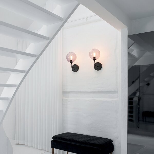 Fali Lámpa DESIGN BY US, Ballroom Short, dimmable, Szürke, Nappali, Üveg, Dizájn