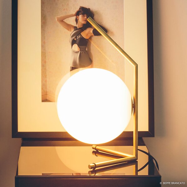 Asztali lámpa FLOS, IC T1, dimmable, Arany / Sárgaréz, Nappali, Fém, Dizájn
