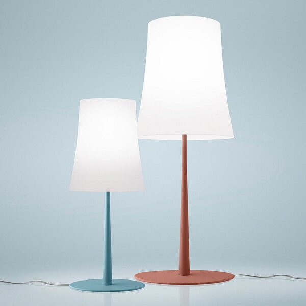 Asztali lámpa Foscarini, Birdie Easy Grande, Piros, Nappali, Fém, Dizájn