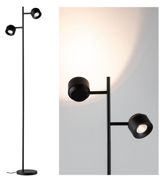 Állólámpa Paulmann, Puric Pane I, dimmable, Fekete, Nappali, Fém, Modern