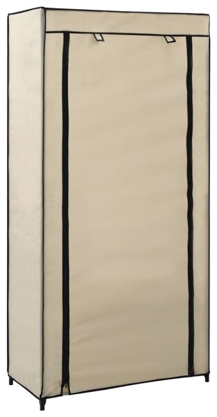 Krémszínű szövet cipőszekrény borítóval 58 x 28 x 106 cm