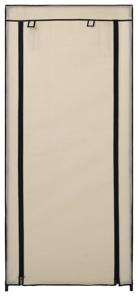 Krémszínű szövet cipőszekrény borítóval 58 x 28 x 106 cm