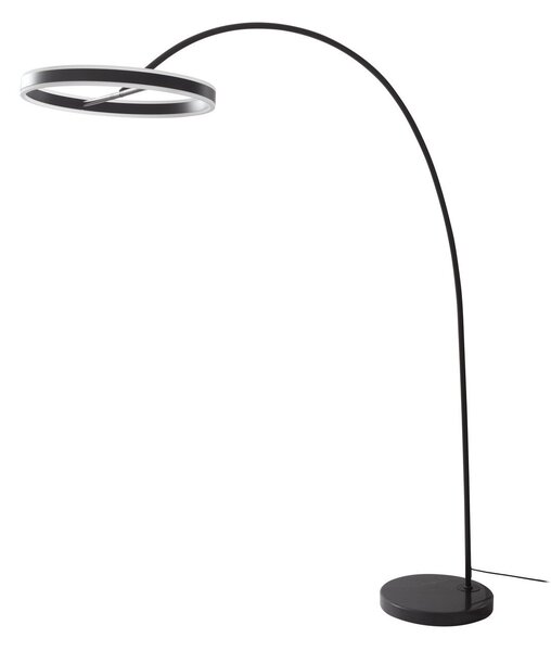 Állólámpa Lucande, Yekta, dimmable, Fekete, Nappali, Fém, Dizájn
