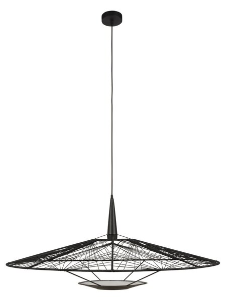 Függőlámpa Forestier, Carpa L, dimmable, Fekete, Nappali, Szövet / Textília, Dizájn