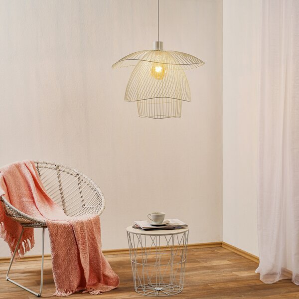 Függőlámpa Forestier, Papillon S, dimmable, Fehér, Nappali, Fém, Dizájn