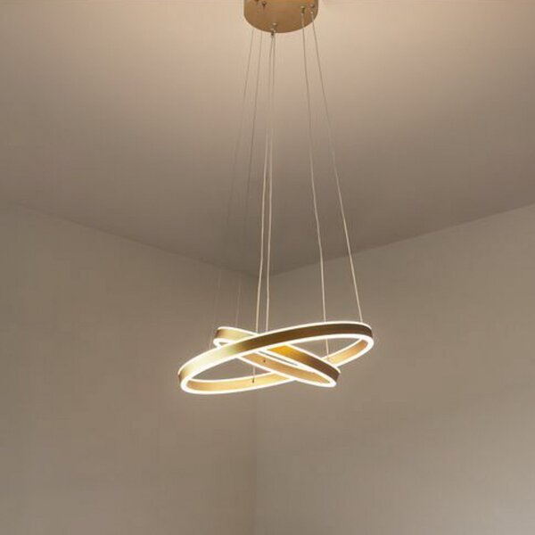 Függőlámpa SLV, One Double, dimmable, Arany / Sárgaréz, Nappali, Fém, Modern