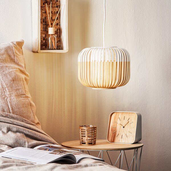 Függőlámpa Forestier, Bamboo Light XS, dimmable, Fehér, Nappali, Bambusz, Dizájn
