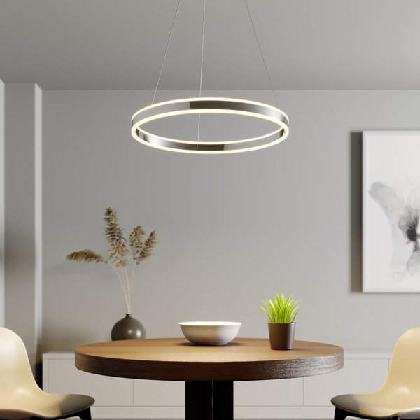 Függőlámpa Lucande, Lyani, dimmable, Fémes, Nappali, Fém, Modern