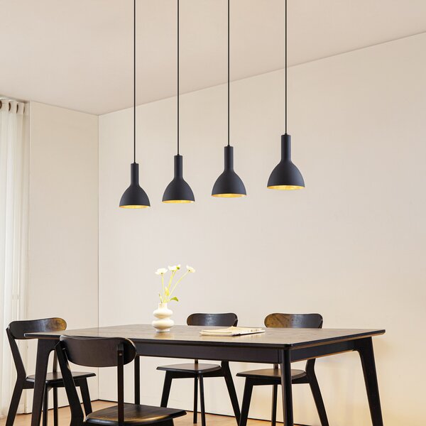 Függőlámpa Arcchio, Cosmina, dimmable, Fekete, Konyha, Fém, Modern