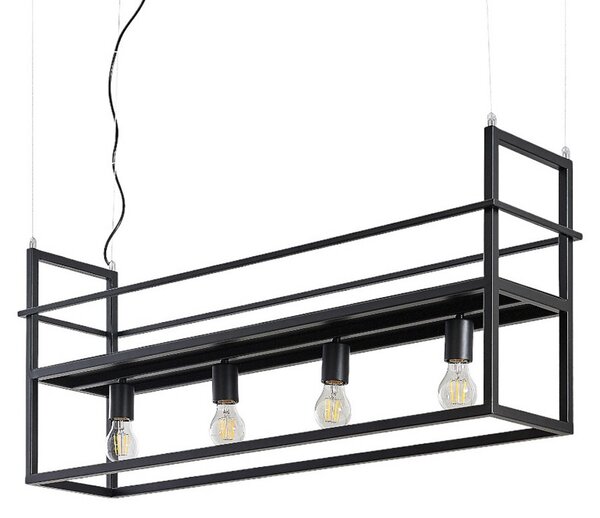 Függőlámpa Lindby, Grisela, dimmable, Fekete, Nappali, Fém, Modern